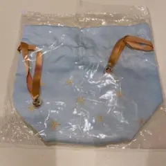 新品　未使用⭐️ 巾着ポーチ　ポーチ　水色　星　旅行　日常　学校　仕事