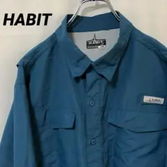 N-5648 HABIT アメリカ古着 フィッシングシャツ アウトドア 長袖 L
