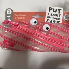 zipit Clear Monster Pouch ピンク
