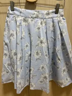 MAJESTIC LEGON 花柄 スカパン フレア ライトブルー Mのサムネイル