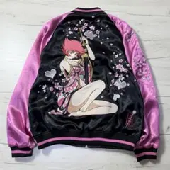 【26SS完売品】絡繰魂×キューティーハニー リバーシブルスカジャン 花魁 XLのサムネイル