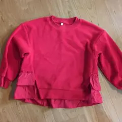 GU 赤いフリルトレーナー 120サイズ