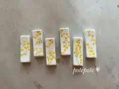 北欧♡ミモザな箸置き6つセット♡はしおき♡パーティー♡大人♡おしゃれ♡カフェ♡