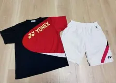美品　YONEX ネイビー 半袖Tシャツ ショートパンツ セット　上下Ｓサイズ