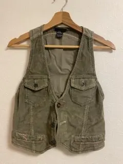 DIESEL オリーブグリーン ベスト Mサイズ