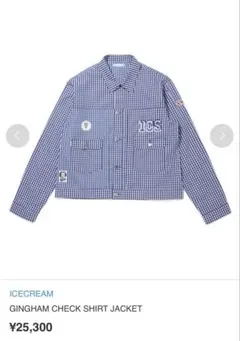 BBC icecream GINGHAM CHECK SHIRT JACKETのサムネイル