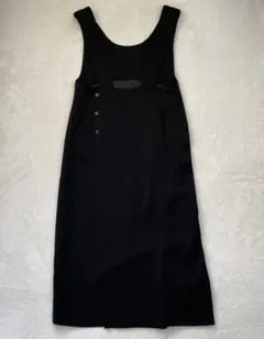ジャンパースカート ノースリーブ シンプル カジュアル ブラック 9号