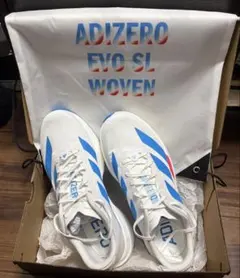 ADIZERO EVO SL WOVEN 27.5cm ホワイト