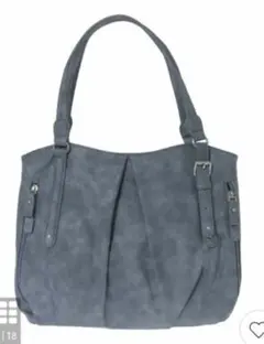 MK MICHEL KLEIN タックデザイントートバッグ(ネイビー)