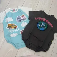 トミカ breeze 刺繍ロンパース 80cm 2点セット