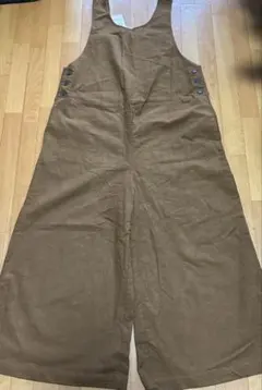 S amansa Mos2コーデュロイ ワイドサロペット　キャメル　フリー