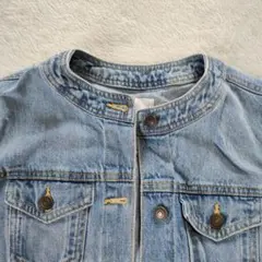 ドレスキップ　ノーカラー　デニムジャケット　Lのサムネイル