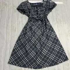 Burberry バーバリーブルーレーベル　ノバチェック　ワンピース リボン