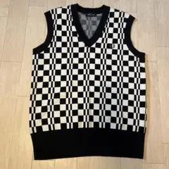FRED PERRY チェック柄 Vネック ベスト Mのサムネイル