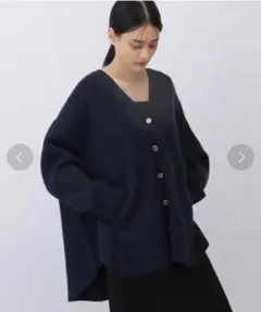 e/rm apart by lowrys カシミヤニットシャツテールカーディガン