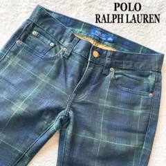 POLO RALPH LAUREN チェック柄 デニム ロゴボタン 革パッチのサムネイル