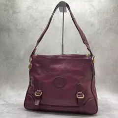 ヴィンテージ ショルダーバッグ ワンショルダー レザー本革 金具 イタリア製