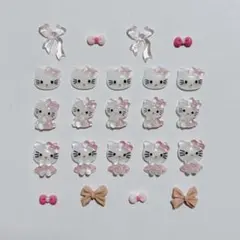 キティ ネイルパーツ セット 15個＋おまけ　23