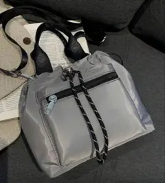 ショルダーバッグ ハンドバッグ 2way 軽量 グレー