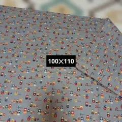 マトリョーシカ柄 綿生地 グレー　100✕110