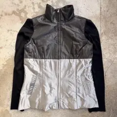 00's/vintage/ブルゾン/スタンドカラー/ブラック/y2k/ストリート