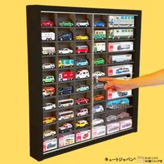 値下げ】1/64 トミカ収納ケース 80台 ブラック色全塗装 アクリル障子