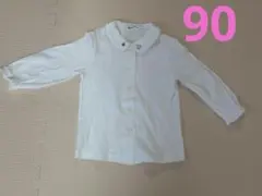 ち*る様 美品　ファミリアfamiliar ホワイト長袖シャツ90