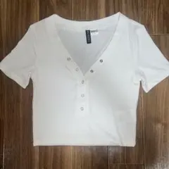 H&M VネックTシャツ