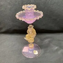 【美品】ムラーノガラス 燭台 キャンドルスタンド セグソー