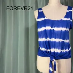 FOREVR21 タイダイ ノースリーブ トップス ブルー カジュアル