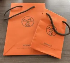 早い者勝ち！！HERMES ショップ紙袋 大小2点セットのサムネイル