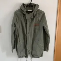 INGRID オリーブグリーン モッズコート ミリタリーコートフード付き