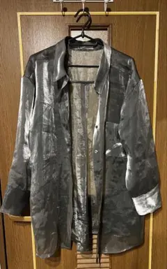 MURUA シャイニーシアーシャツ　グレー　シルバー　Fのサムネイル