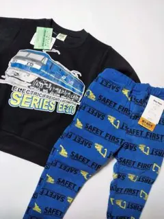 新品 トレーナー・ズボン　TRAIN GARAGE 桃太郎　裏起毛　120