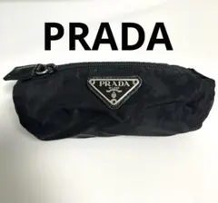正規品 PRADA プラダ　ブラック　黒　三角プレート　ナイロンポーチ