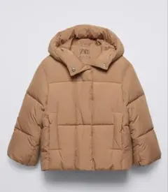 ZARA |フーデットパフジャケット ダウンコート 140
