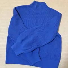 &other stories ブルー　ニット　ハイネック