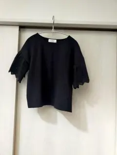 LOWRYS FARM ブラック レー ス袖 Tシャツ M