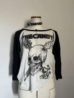 Candy stripper ラグランTシャツ　パンク　y2k 平成