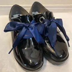 ショートブーツ　エナメル　21センチ　厚底