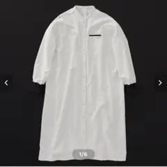 レディス スタンダード ワンピース 白×黒のサムネイル