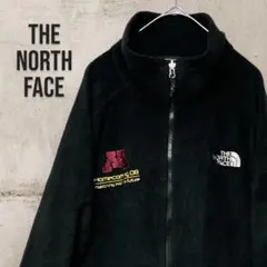 US古着 ノースフェイス フルジップフリースジャケット 刺繍ロゴ イベント刺繍