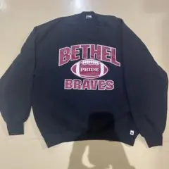 90s russel athleticカレッジ スウェット 黒 USA製