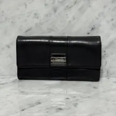 DIESEL ディーゼル 長財布 本革 レザー ブラック 黒 肉厚 メタルロゴ