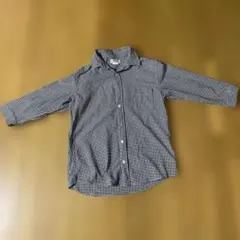 チェック　七分袖　シャツ　メンズ