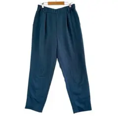 【Live in comfort】フェリシモ タックテーパードパンツ ブルー M