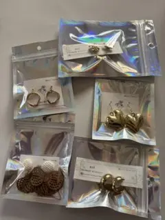 ハンドメイドピアス☆まとめ売り5点セット