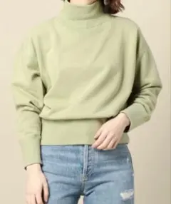 BEAUTY&YOUTH ハイネックセーター ライトグリーン