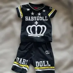 BABYDOLL 半袖半ズボン セットアップ 90 メッシュ素材