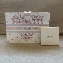 CHRISTIAN DIOR ショップ袋 花柄　ノベルティ鏡　ミラー